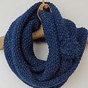 Coat Spring wind wool blend scarf-braid flower