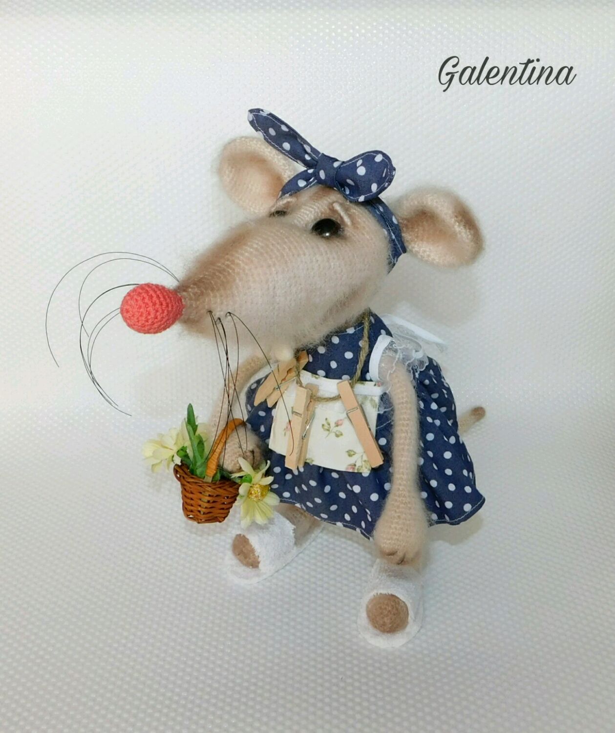 Вязанная крыска – заказать на Ярмарке Мастеров – IIHR3RU | Мягкие ...