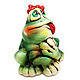 Ceramic figurine ' Frog bow and tongue'. Figurine. aboka. Online shopping on My Livemaster.  Фото №2