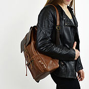 Рюкзак кожаный женский торба "Ягодный" мод. 002
