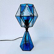 Для дома и интерьера handmade. Livemaster - original item Geometric table lamp light ultramarine. Handmade.