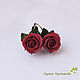 Order Earrings with burgundy roses. Handmade jewelry. Livemaster. . Earrings Фото №3