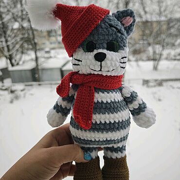Куклы и игрушки ручной работы. Ярмарка Мастеров - ручная работа Полосатый кот Матроскин. Handmade.