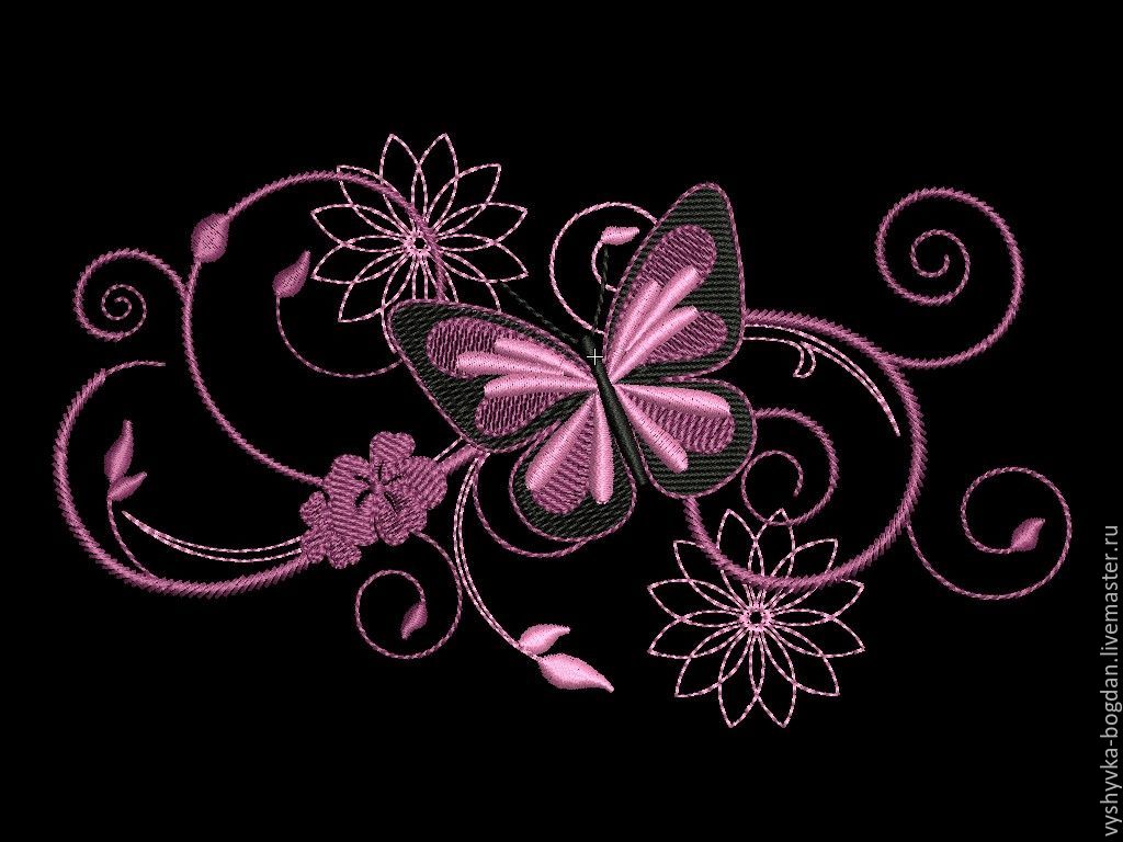 Free butterfly tcnuh designs pes  fancy filigree butterfly