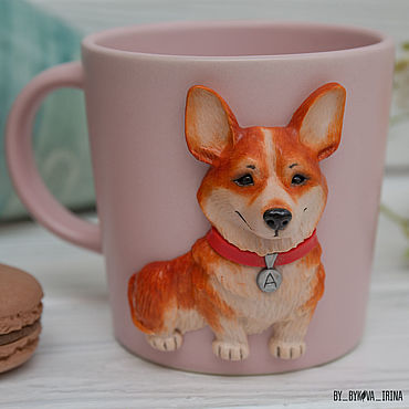 Посуда ручной работы. Ярмарка Мастеров - ручная работа Кружка КОРГИ. Handmade.