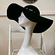 Wide-brimmed felt hat 'Classic'. Color black. Hats1. Exclusive HATS. LANA ANISIMOVA.. Online shopping on My Livemaster.  Фото №2
