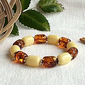 Украшения handmade. Livemaster - original item Bracelet from Baltic amber, barrels.. Handmade.