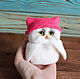 Owl in a cap plump Toy made of wool. Felted Toy. handmade toys by Mari (handmademari). Online shopping on My Livemaster.  Фото №2
