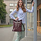  Women's Leather Burgundy Rani Mod Backpack. R. 31-682. Backpacks. Natalia Kalinovskaya. My Livemaster. Фото №6