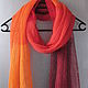 Linen scarf multicolor (72cmx 200cm). Wraps. Initasworks (Inita). Online shopping on My Livemaster.  Фото №2