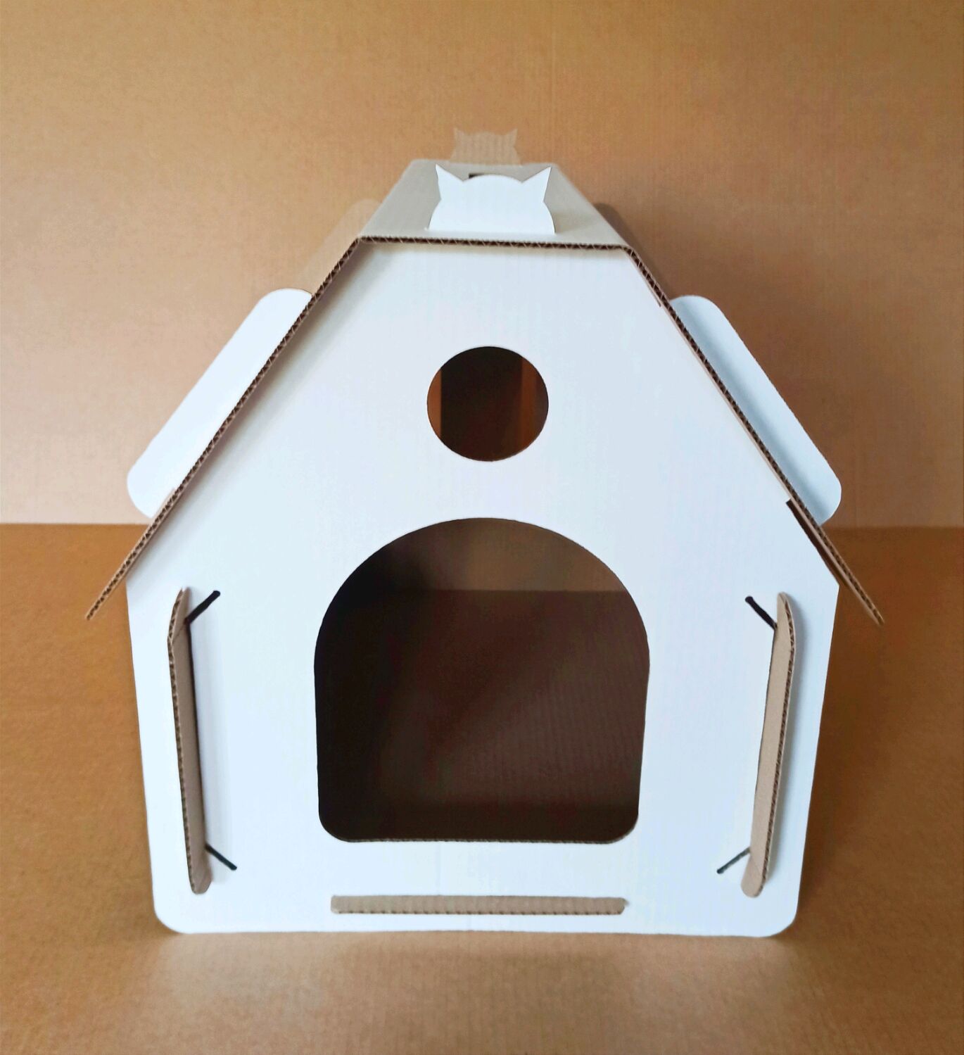 Домик для кошки из картона купить в интернет-магазине Ярмарка Мастеров ...