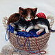 Вышивка крестом "Котята в корзине", Гобелен, Краснодар,  Фото №1