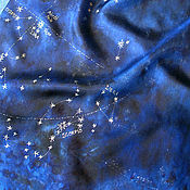 Аксессуары handmade. Livemaster - original item batik scarf Starry sky thin silk. Handmade.