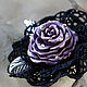 'Rose of Oblivion', a brooch in Gothic style with lace. Brooches. legendavincento. My Livemaster. Фото №4