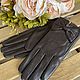 Leather gloves with a bow, Gloves, Moscow,  Фото №1
