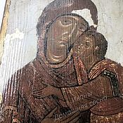 Икона Казанская Богородица ручная работа подарок старина икона