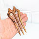Hair clip 'Steppe fox'. Hairpins. OakForest Wooden Jewelry. My Livemaster. Фото №5
