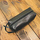 Bag — dressing case made of black leather. Travel bags. G.L.A.D.. My Livemaster. Фото №6