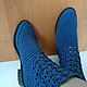 Knitted summer boots ( cotton with viscose ), High Boots, Vyazniki,  Фото №1
