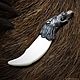 the large Fang of a wolf with a silver finial, free shipping. Amulet. h-a-n--t-e-r. Online shopping on My Livemaster.  Фото №2