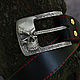 Leather belt 'Classic skull with a pattern'. Straps. apanasovru. Online shopping on My Livemaster.  Фото №2