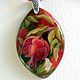 Pendant with painted Pomegranate garden, Pendants, Moscow,  Фото №1