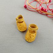 Куклы и игрушки handmade. Livemaster - original item Sandals for doll ob11 color - bright yellow18mm. Handmade.