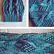 Knitted kit Azure Sea, knitted hat, knitted scarf - snud, Headwear Sets, Minsk,  Фото №1