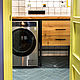 Тумба в стиле лофт под раковину из слэба (спила) с ящиками, Мебель для ванной, Париж,  Фото №1