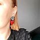 Серьги из коллекции Алиса в стране Чудес. Клетка, сердце. Серьги-пусеты. Анна Брагина BRAGA. Ярмарка Мастеров.  Фото №5