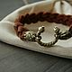 Bracelet made of genuine leather and bronze bracelet with lion. Bead bracelet. MintTiger. Online shopping on My Livemaster.  Фото №2