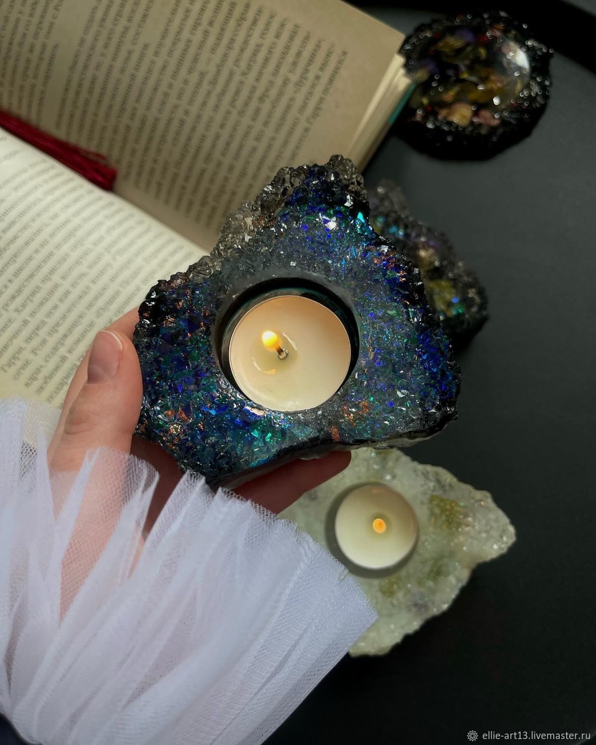Кристаллический подсвечник из эпоксидной смолы. в интернет-магазине на ...