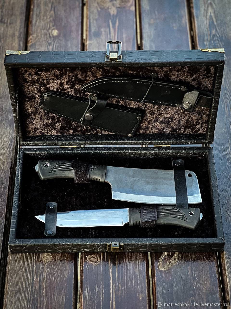 Подарок мужчине охотнику Нож и топор в подарочном кейсе в интернет ...