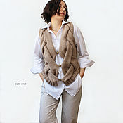 Одежда handmade. Livemaster - original item Vests: women`s knitted vest with buttons Braid 2. Handmade.