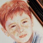Картины и панно handmade. Livemaster - original item Portrait of a boy from a photo.. Handmade.