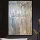 Стильная серая абстракция с серебром. Интерьерная картина серебро, Картины, Москва,  Фото №1