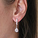 Earrings for the bride, wedding earrings, cubic zirconia earrings 2024. Earrings. Irina Moro. My Livemaster. Фото №6