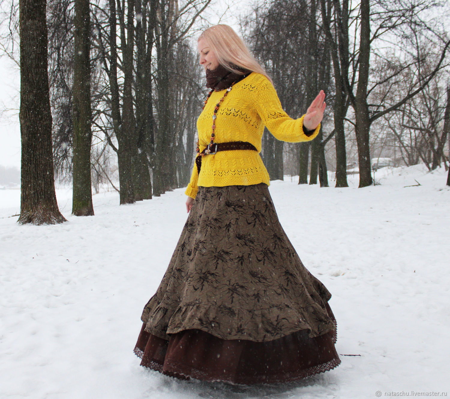 Юбка зимняя в стиле бохо. Юбка теплая – заказать на Ярмарке Мастеров ...