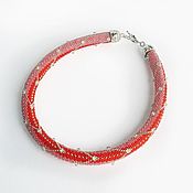Украшения handmade. Livemaster - original item Necklace harness made of beads Coral reefs. The wiring from the Japanese beads.. Handmade.