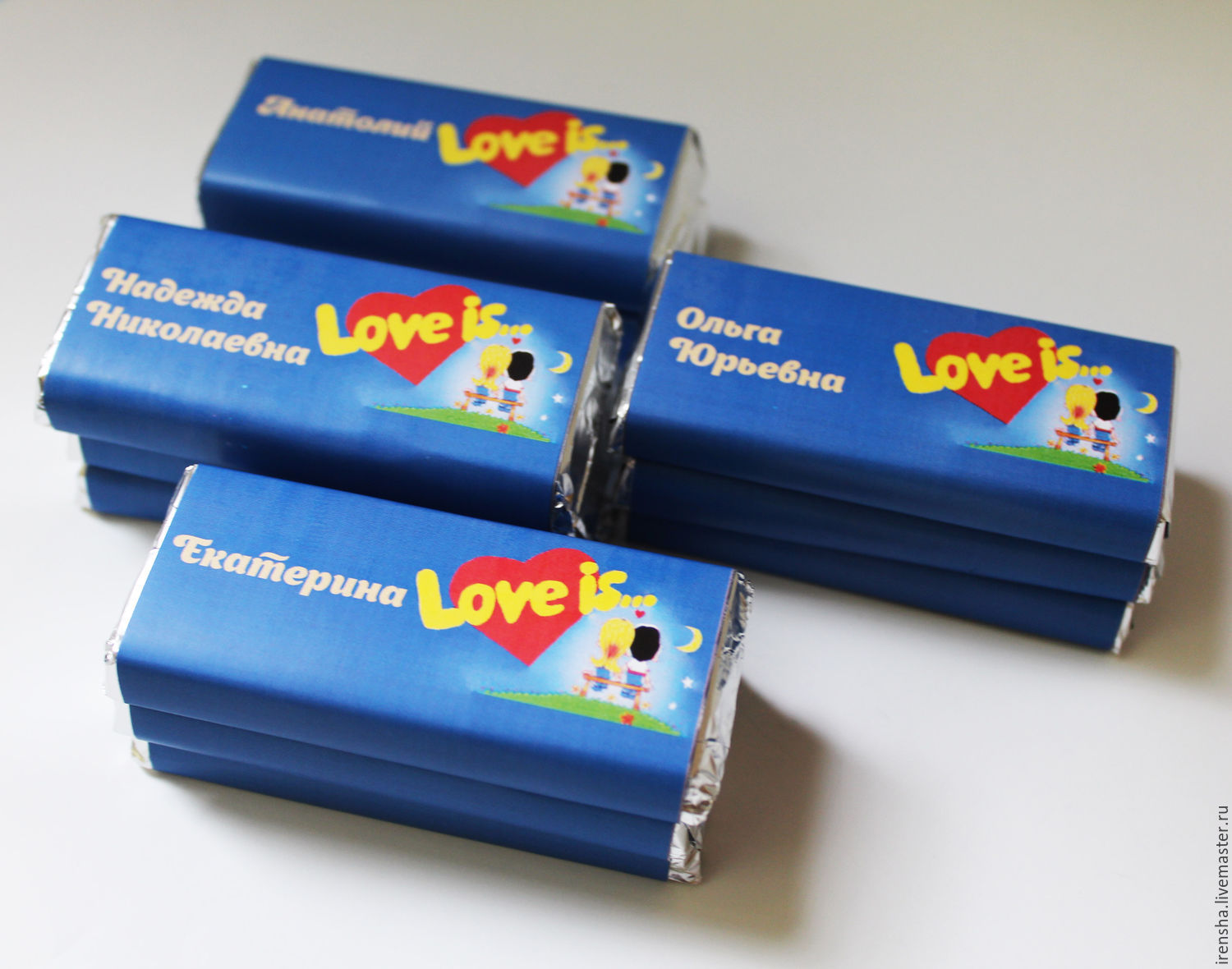 Рассадочные карточки-шоколад комплимент Love is в интернет-магазине на ...