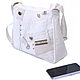 Order Shoulder Bag Messenger Bag Crossbody Bag White. Denimhandmade.Olga. Livemaster. . Crossbody bag Фото №3