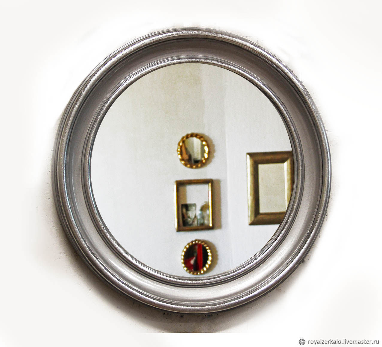 Круглое зеркало Snega, серебряное зеркало, зеркало в ванную на заказ в ...