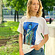 Order t-shirt: Just Love, a white T-shirt with a print of the author's painting. Belasla. Livemaster. . T-shirts Фото №3