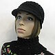 Knitted women's cap, black, half-wool. Caps1. Cozy corner (nadejdamoshkina). My Livemaster. Фото №5