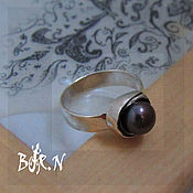 Украшения handmade. Livemaster - original item ring with pearl. Handmade.