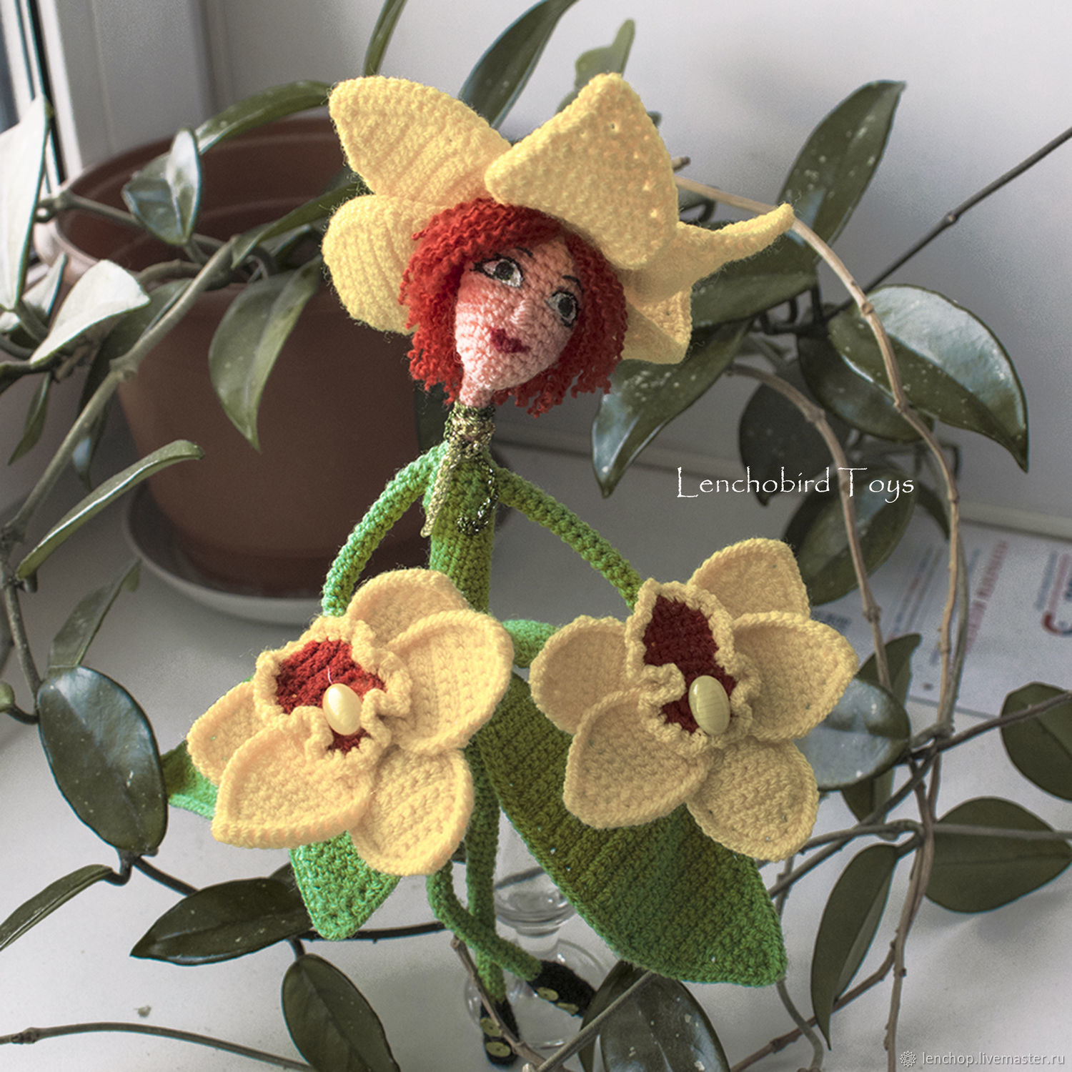 Вязаная орхидея крючком. Схема (Вязаные цветы) – Журнал Вдохновение Рукодельницы
