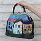 Order Felted bag 'the City'. silk wool. Livemaster. . Clasp Bag Фото №3