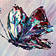 Butterfly oil painting on canvas, Pictures, Moscow,  Фото №1