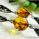 Earrings 'Red bells' amber silver. Earrings. Frollena II. Natural Baltic amber. My Livemaster. Фото №6