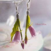 Bridal flower earrings, Floral botanical studs
